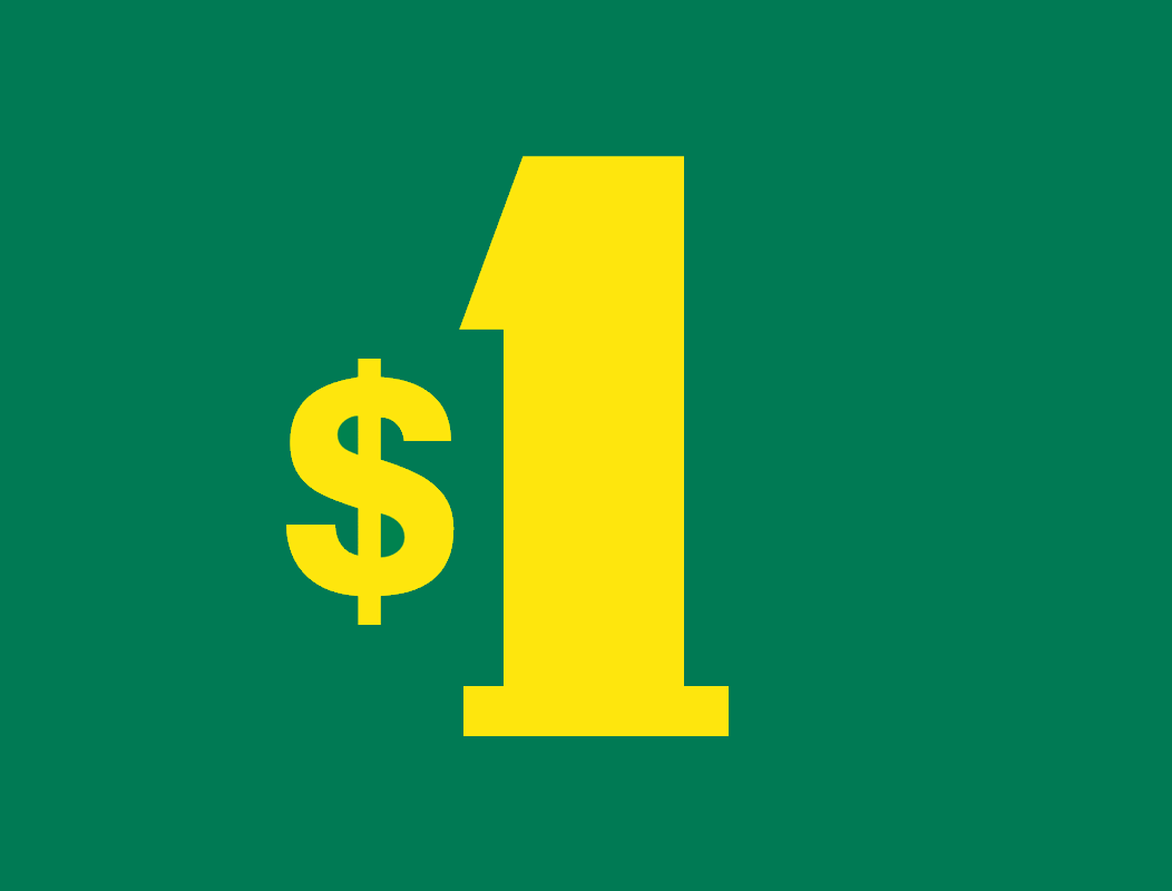  - $1