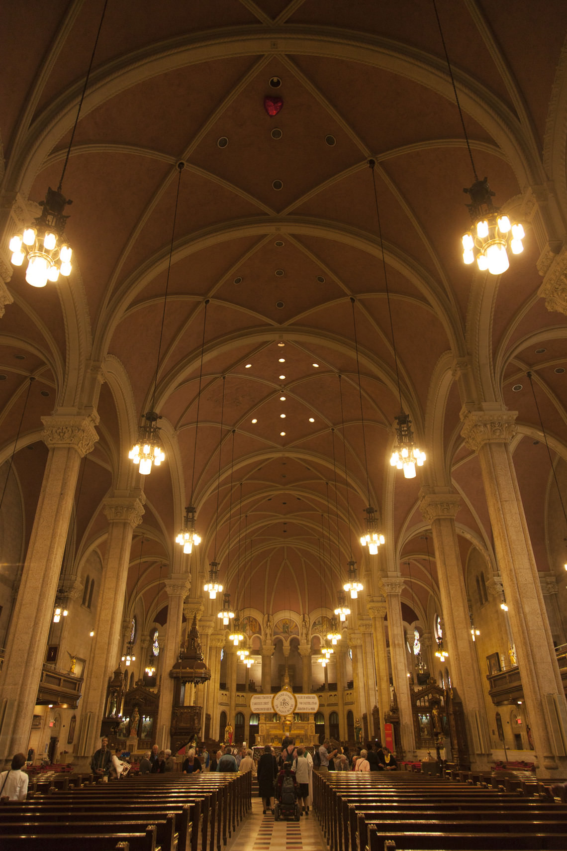  - untitled (a heart-shaped red balloon inflated with helium dropped into a church)