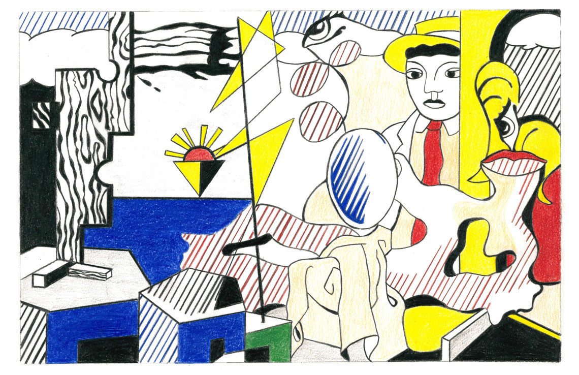  -  Sturtevant Lichtenstein Study for Sunset 1988